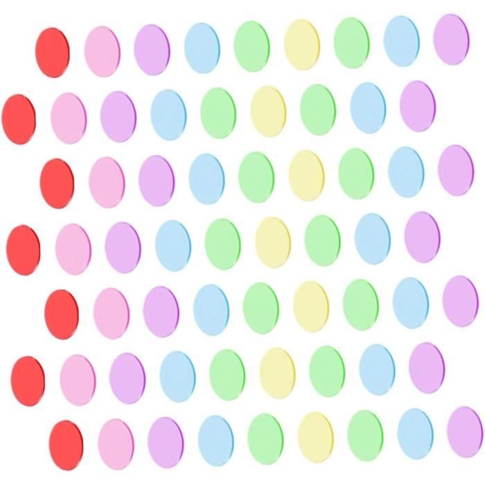 30 Jetons De Bingo Rouges Transparents – VICASKY – Compteurs Pour Jeux éducatifs