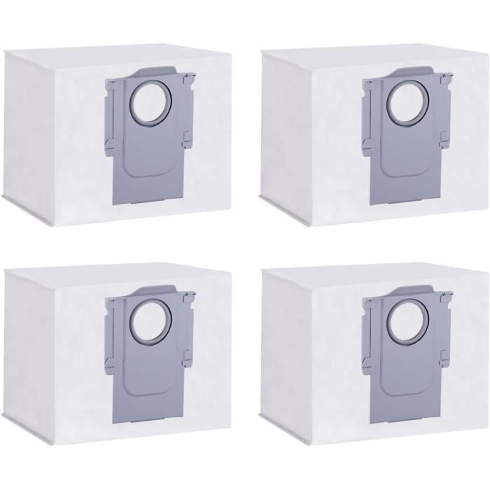 Sacs À Poussière Pour Robot Aspirateur Roborock H50/H60 | Lot De 4 | Filtration Fusion 99,97% | Capacité 3,5L