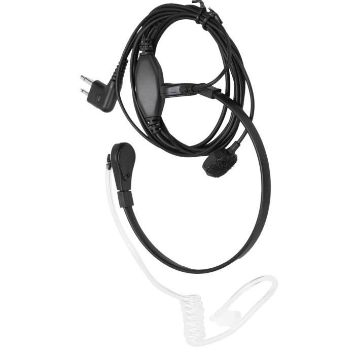 Cikonielf oreillette de sécurité Casque antibruit avec oreillette  talkie-walkie à 2 broches avec MIC PPT pour Motorola XTN Series