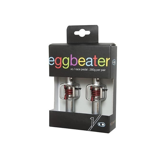 Pédales automatiques vtt - CRANKBROTHERS - Eggbeater 1 HT - Rouge - Mixte - Adulte - VTT