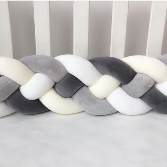 Coussin Doudou Tressé 200 cm- Déco Chambre d'enfant Coton Moelleux Grand Format Tour de Lit Protection Bord Berceau Polyvalent Canapé Fauteuil Cadeau Naissance Gris Rose Sauvage B Coussin Doudou Tressé 200 cm- Déco Chambre d'enfant Coton Moelleux Grand Format Tour de Lit Protection Bord Berceau Polyvalent Canapé Fauteuil Cadeau Naissance Gris Rose Sauvage B