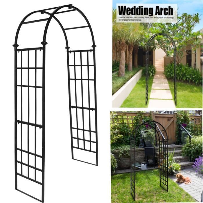 Tonnelle de Mariage DéCoration de FêTe Pelouse Jardin Pergola Quatre Couleurs Arcade Roses Vignes Plantes Escalade Exterieur Arche en MéTal PLUY Arche Jardin