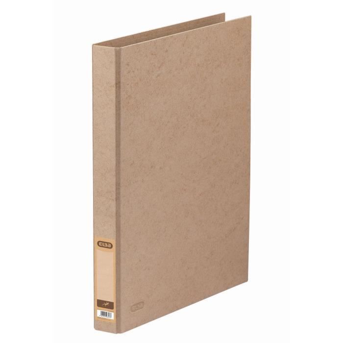 Classeur ELBA Touareg A4 Beige 2 Anneaux - 40mm Dos - Carte Recyclée 84% - Fabriqué En France