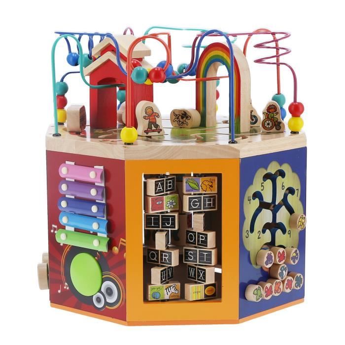 Jouet Éducatif Labyrinthe De Perles En Bois - Montagnes Russes Interactives Pour Enfants - Jeu Sensoriel