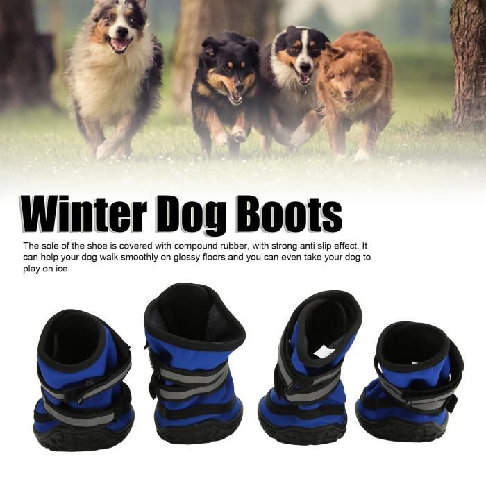 4Pcs chaussures chien imperméable sport protection chausson