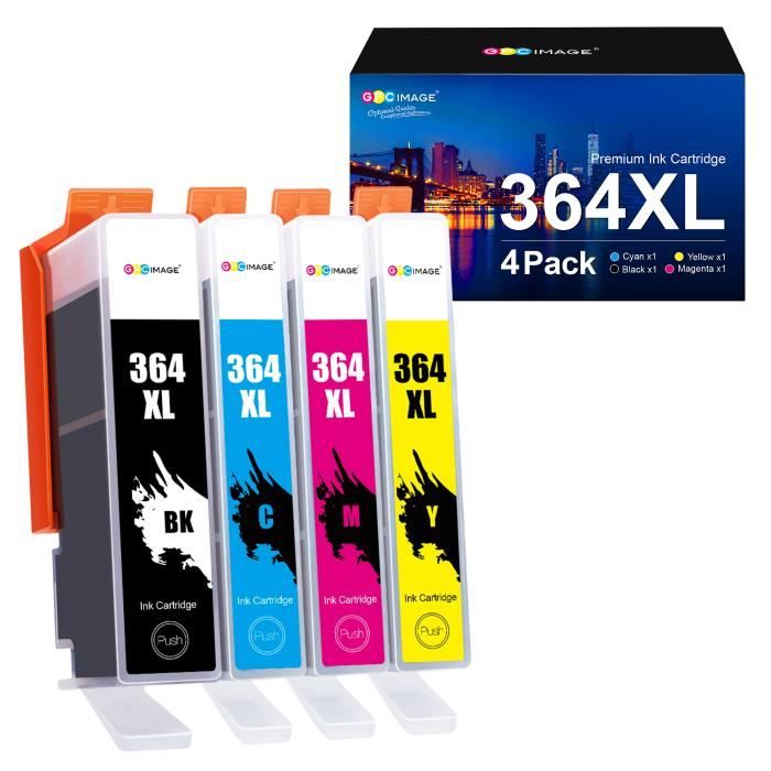 364XL Cartouches d'encre GPC IMAGE 4 Pack Compatibles pour HP 364XL ...