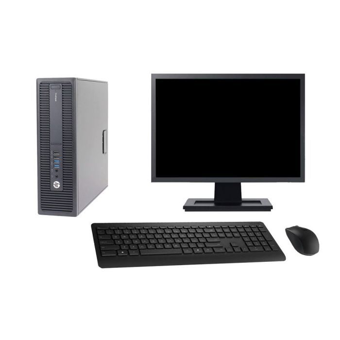 PC HP 600 G2 SFF Ecran 27 Intel G4400 RAM 16Go SSD 240Go Windows 10 Wifi - Hewlett packard
