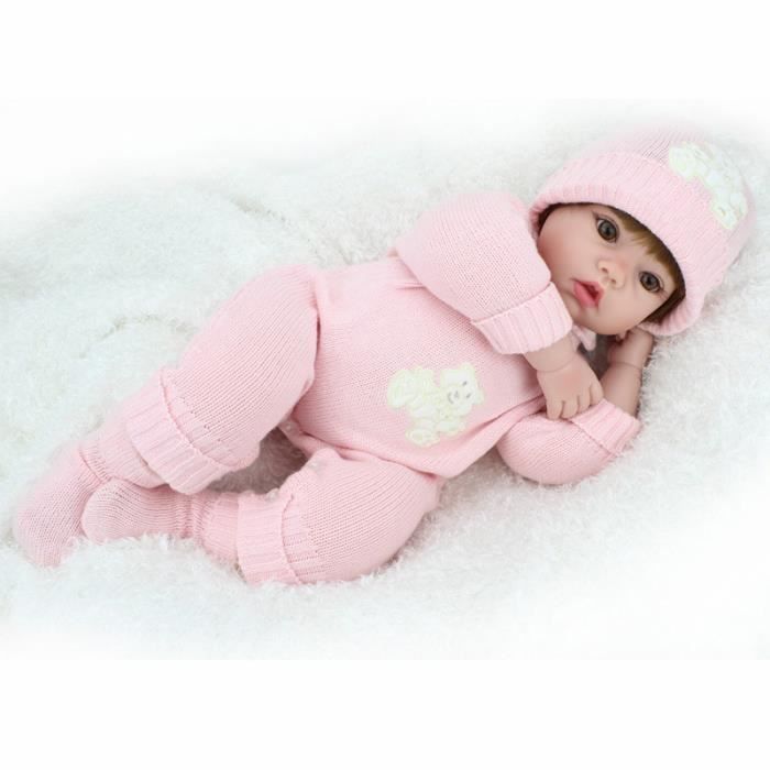Npk Reborn Bebe Poupee 50 Cm Silicone Vinyle Reborn Bebe Gros Yeux Poupee Jouets Fille Cadeau De Noel Cdiscount Jeux Jouets