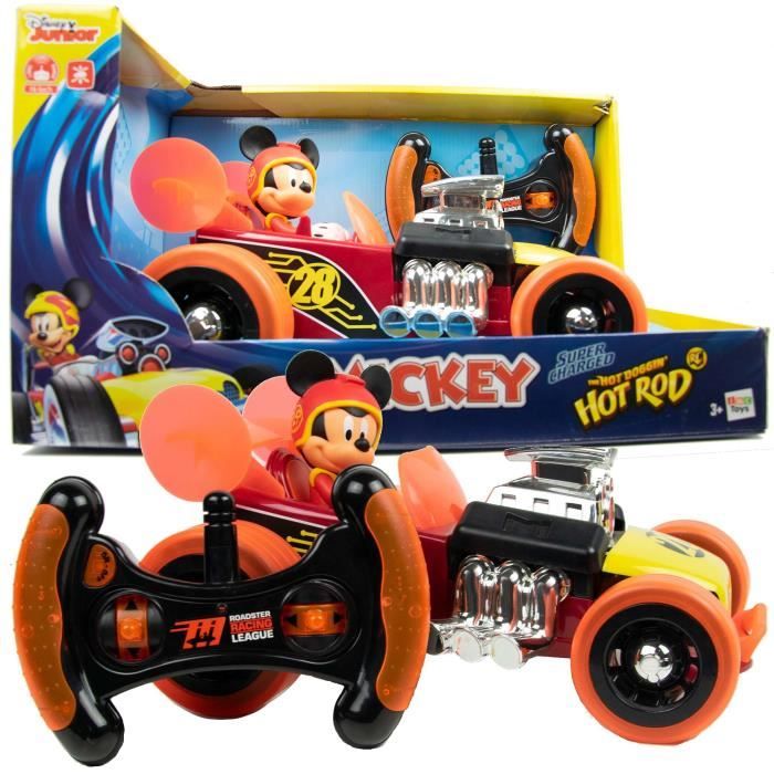 Voiture t l command e IMC TOYS Mickey Super Charged Hot Rod Orange Jouet pour enfant