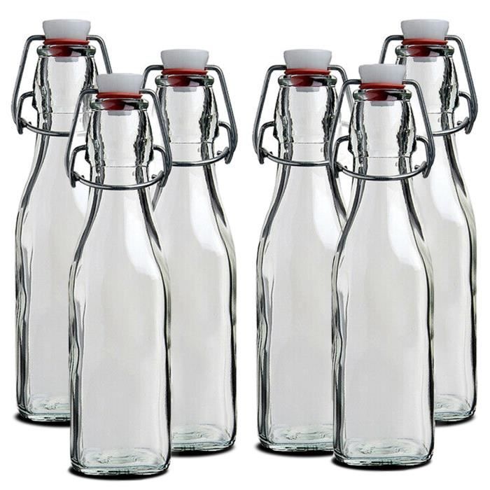 Les bouteilles en verre 1 litre 1000ml Huile de cuisson carré