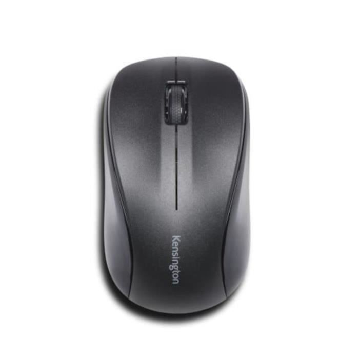 Kensington Mouse for Life - Souris - optique - 3 boutons - sans fil - 2.4 GHz - récepteur sans fil USB - noir..
