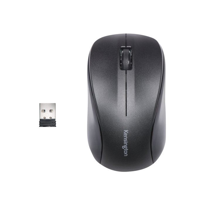 Souris Kensington Mouse for Life - Optique - 3 boutons - Sans fil - 2.4 GHz - Récepteur sans fil USB - Noir