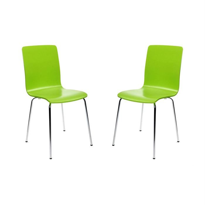 Miliboo  Chaises design cuisine vert pomme (lot de 2) NELLY