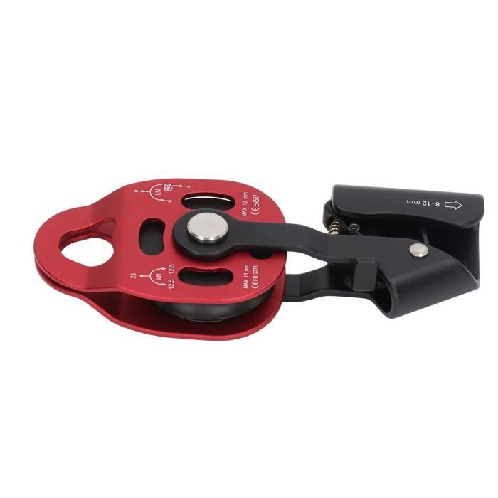Lot De 2 Poulies Grimpeur Arbre 20KN Rouge - Poulie Corde Fixe 8-12mm Pour Arboriste, Escalade, Arboriculture
