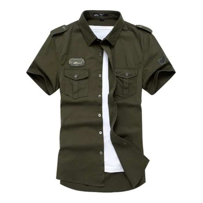 Chemise militaire homme manche courte Clearance