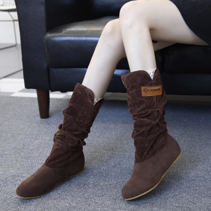 Bottes talon plat clearance
