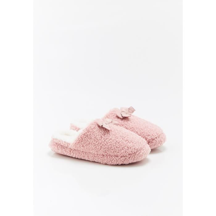 Mule Damart Mules moutonn es Thermolactyl Rose Poudre Rose