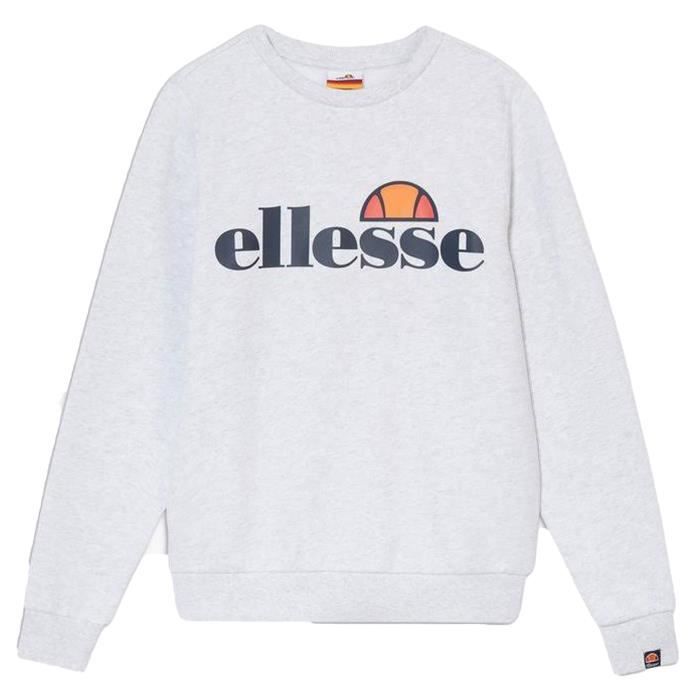 Sweat Homme Ellesse Gris - Taille L, Col Rond, Style Casual