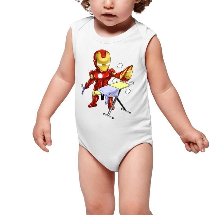 Body Bebe Blanc Iron Man Parodique Tony Stark Le Super Heros Du Quotidien Parodie Iron Man Blanc Cdiscount Pret A Porter