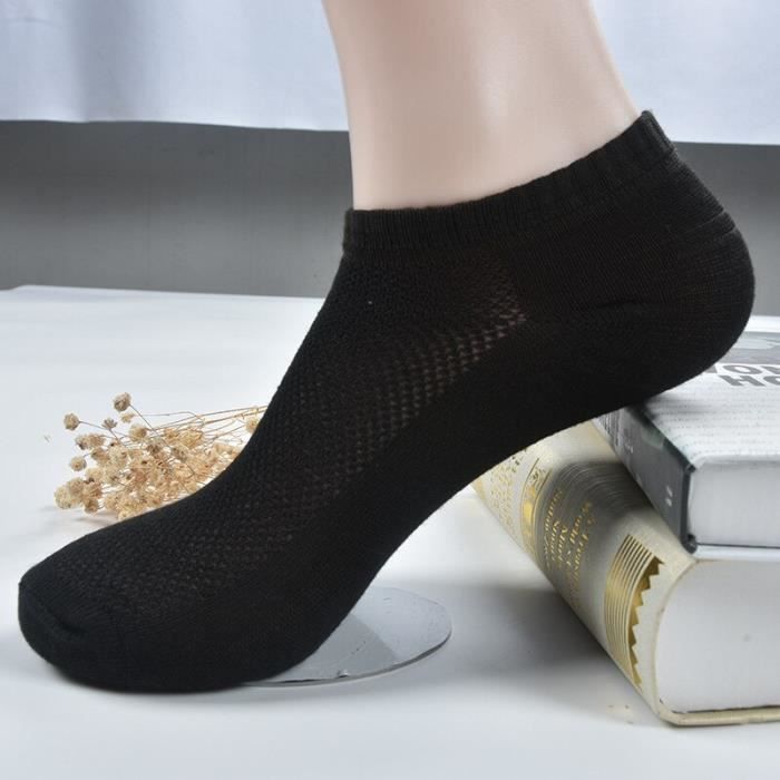 Lot 10 Paires Chaussettes Basses Invisibles Femme Homme - Soquettes Antidérapantes Falechay, Confort Quotidien