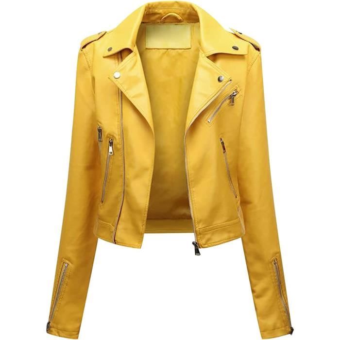 Faux leather jacket ladies on sale
