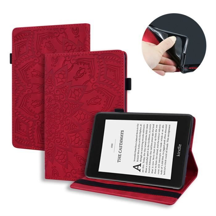 Etui Coque  Kindle Paperwhite 11e Gén 6.8(modèle 2021), Protection  en Cuir PU avec Support -Fleur de soleil rouge YHT - Cdiscount Informatique