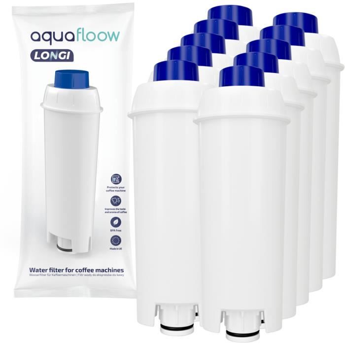 Lot de 10 filtres à eau AquaFloow Longi pour cafetière DeLonghi Magnifica  ECAM ESAM