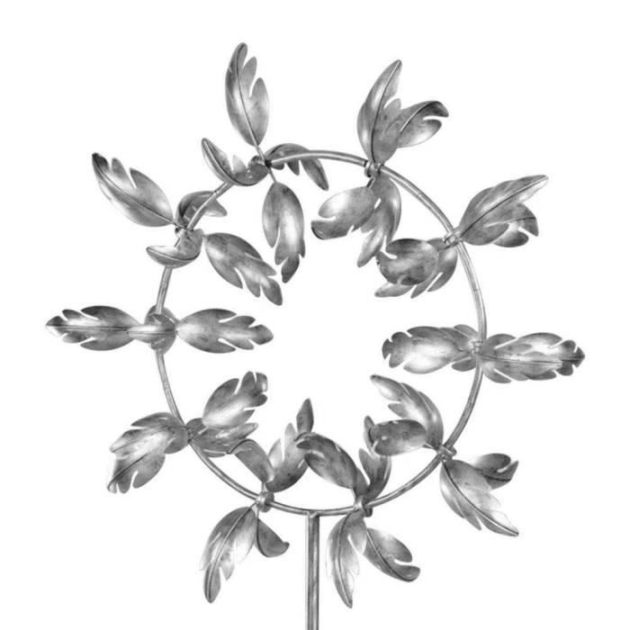 Moulin à Vent Décoratif En Métal 3D Pour Jardin - Décoration Extérieure Rétro Et Résistante