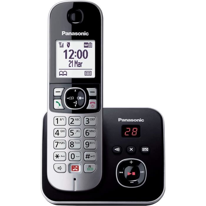 Panasonic KX TG686 Téléphone Fixe numérique sans Fil Blocage Automatique des appelsrépondeur AutomatiqueMains Libressans Mode