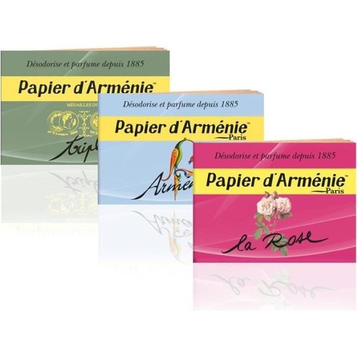 Offre Papier d'Arménie - Les 3 Carnets triple Année + Rose + Classique