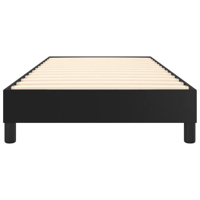 Sommier à ressorts - SALALIS - DP0387 - Noir - 90x200 cm - Similicuir