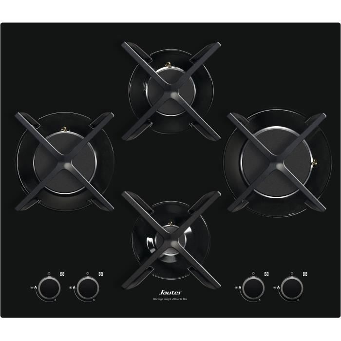 SAUTER SPG4465B Plaque de cuisson gaz 4 foyers Largeur 60 cm