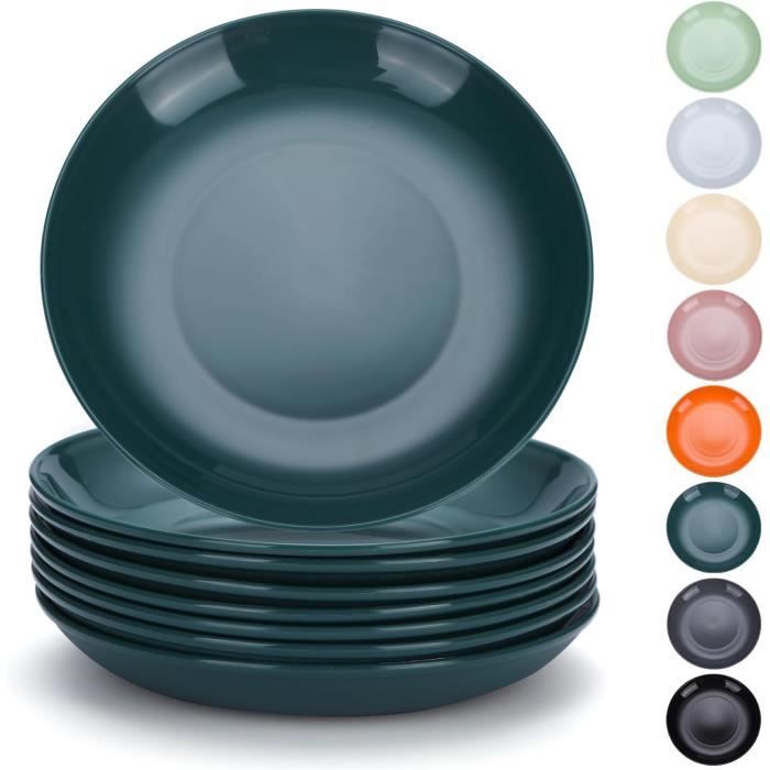 Lot De 2 Soucoupes Pour Pots En PVC Gris - 24cm Et 26cm - Plateau De Protection Pour Plantes Intérieur/extérieur