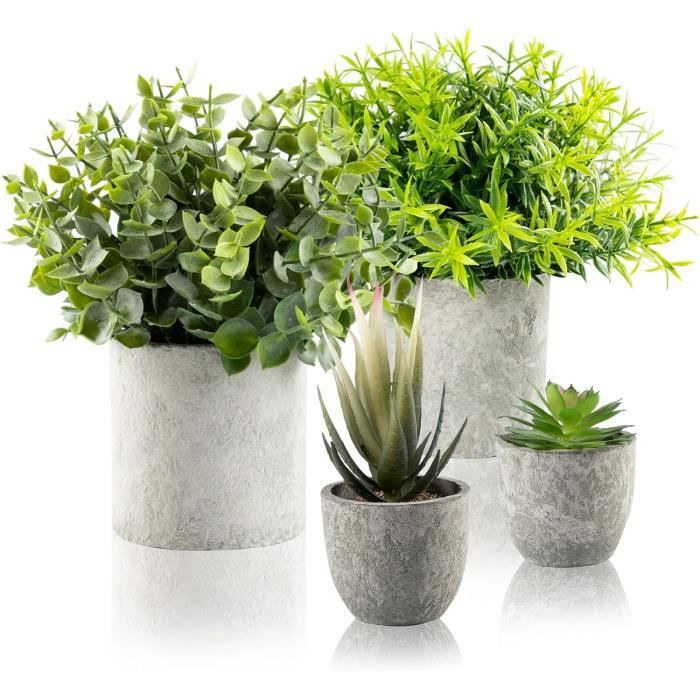 Fleurs Artificielles Non Chers HOTLIKE Plante Artificielle Fleurs 3 Pcs, Plantes Artificielles Fleurs, Artificiel Mini Plante Avec Pot, Plastique Plant Décoration Pour Mariage Amazon Fleurs Artificielles