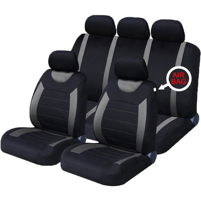 Housses De Siège Auto Universelles BGRVCKS Pour Peugeot Boxer/Expert - Lot De 3, Gris, Polyester - 9