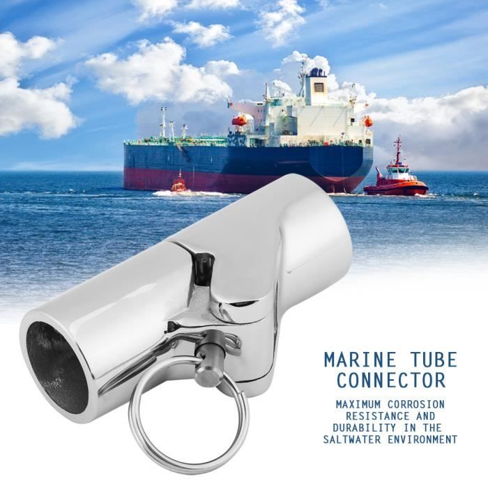 lyrlody Connecteur de Tuyau de Bateau de 25 Mm, Raccord Pivotant Pliable en Acier Inoxydable 316 pour Yachts et Bateaux Marins