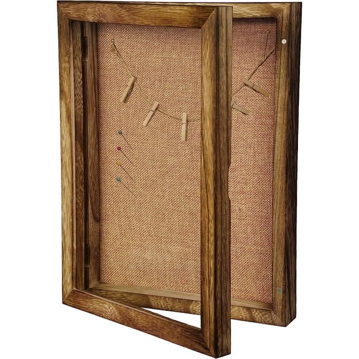 Cadre Photo 3D En Bois Blanc - 10x15 Cm - Profondeur 3 Cm Avec Plaque Acrylique - Pour Souvenirs Et Décorations DIY