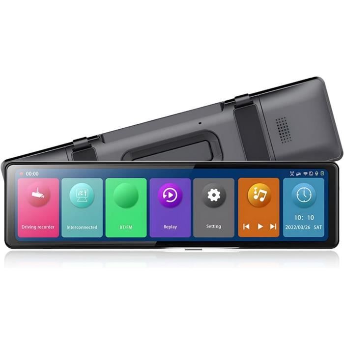 Dashcam Voiture 4 Canaux GOHHDL - Caméras Avant, Arrière, Intérieure, écran 3 Pouces, Vision Nocturne 8 LEDs IR