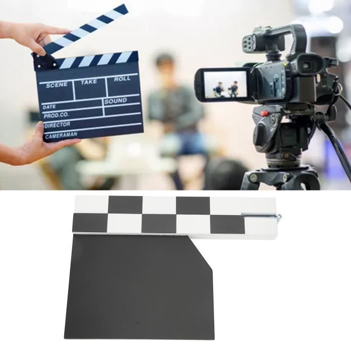 Clap De Cinéma Professionnel YHSKJCD - 30x27 Cm - Bois - Pour Tournage