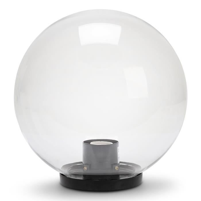 lampion d'exterieur - lanterne d'exterieur - sphère d'extérieur en pmma, 300mm, e27, transparente