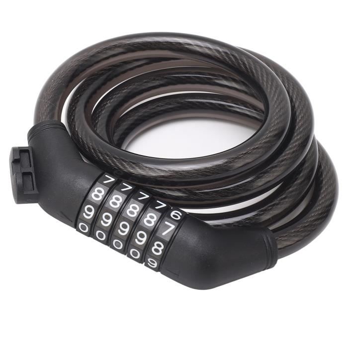 ROCKBROS – Serrure De Vélo Avec Mot De Passe à 5 C Securite Portable Antivol Cable En Acier 1