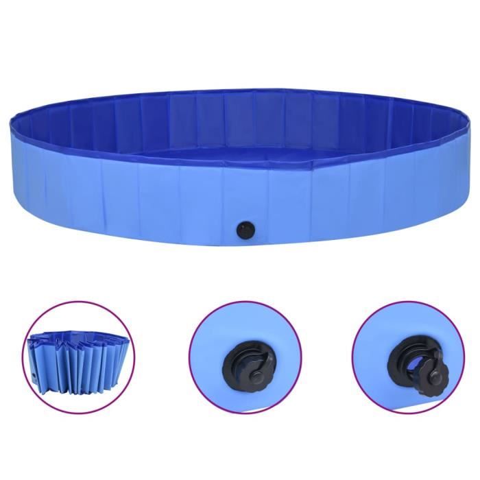 vidaXL Piscine pliable pour chiens Bleu 300x40 cm PVC vidaXL Piscine pliable pour chiens Bleu 300x40 cm PVC