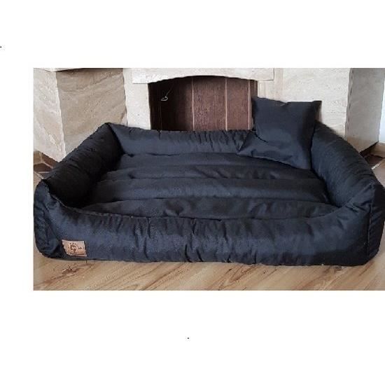 Lit pour chien XXL en cuir artificiel noir - coussin pour chien canapé pour chien lit pour chat panier pour chien - imperméable