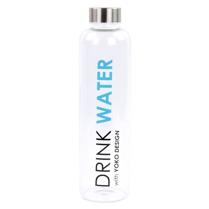 Bouteille YOKO DESIGN en verre 750 ml Drink Water