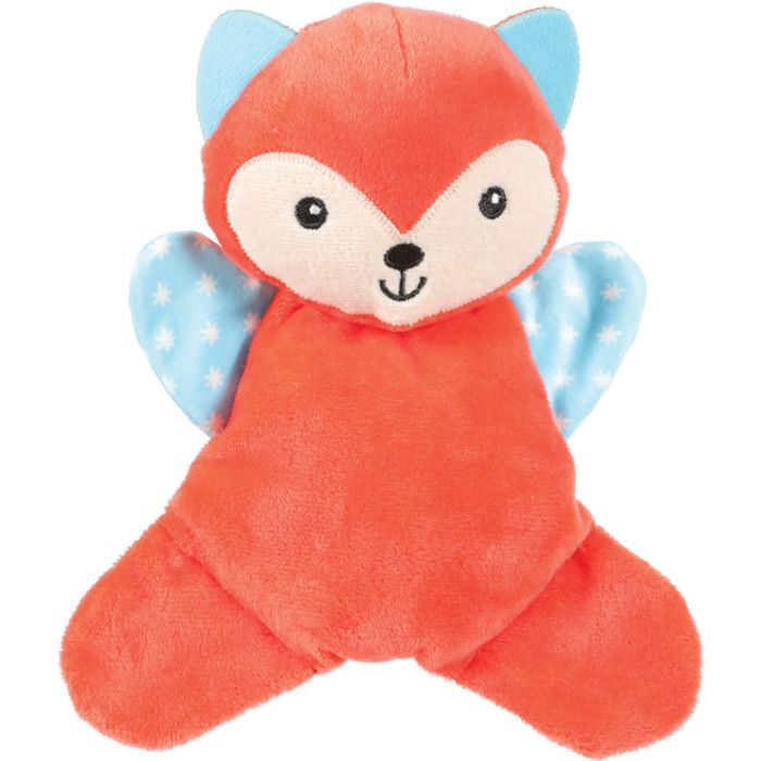Peluche maxou orange doudou bruissant 19 cm jouet pour chiots - zolux