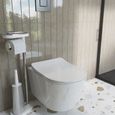 Swiss Aqua Technologies Brevis WC suspendu sans bride, fixations invisibles + abattant ultra-fin, softclose (BrevisRimless)-1