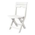 Chaise de jardin pliante en plastique blanc - SOTUFAB PLAST - Ruspina - Confortable et élégante-1