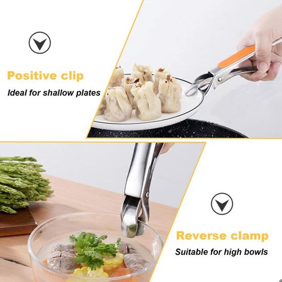 5 Pinces De Cuisine En Silicone Et Inox - Pour Barbecue, Air Fryer - Poignée Confort
