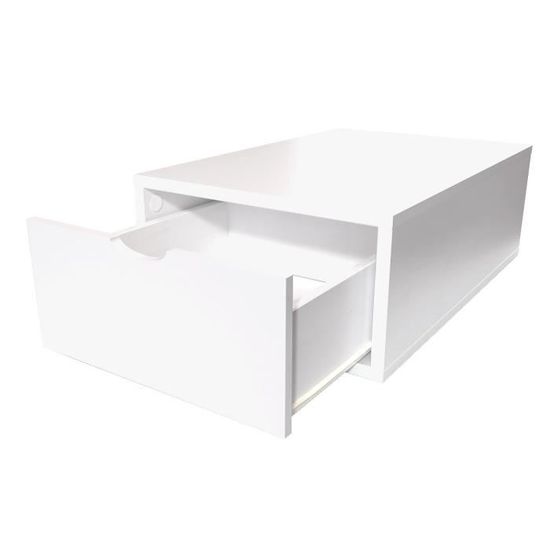 cube de rangement profondeur 75 cm tiroir bois couleur blanc cdiscount maison