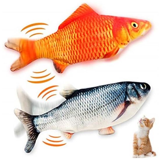 Jouet lectrique pour chat poisson bascule vie avec sac d